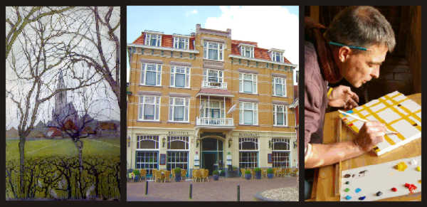 koffie, restaurant, schilderen
